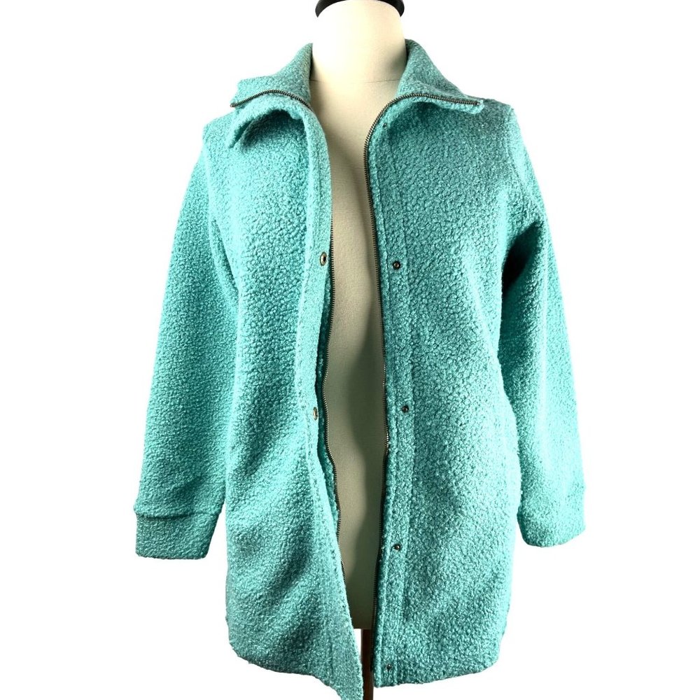 Lands' End Women's Boucle Fleece Coat, Size Medium